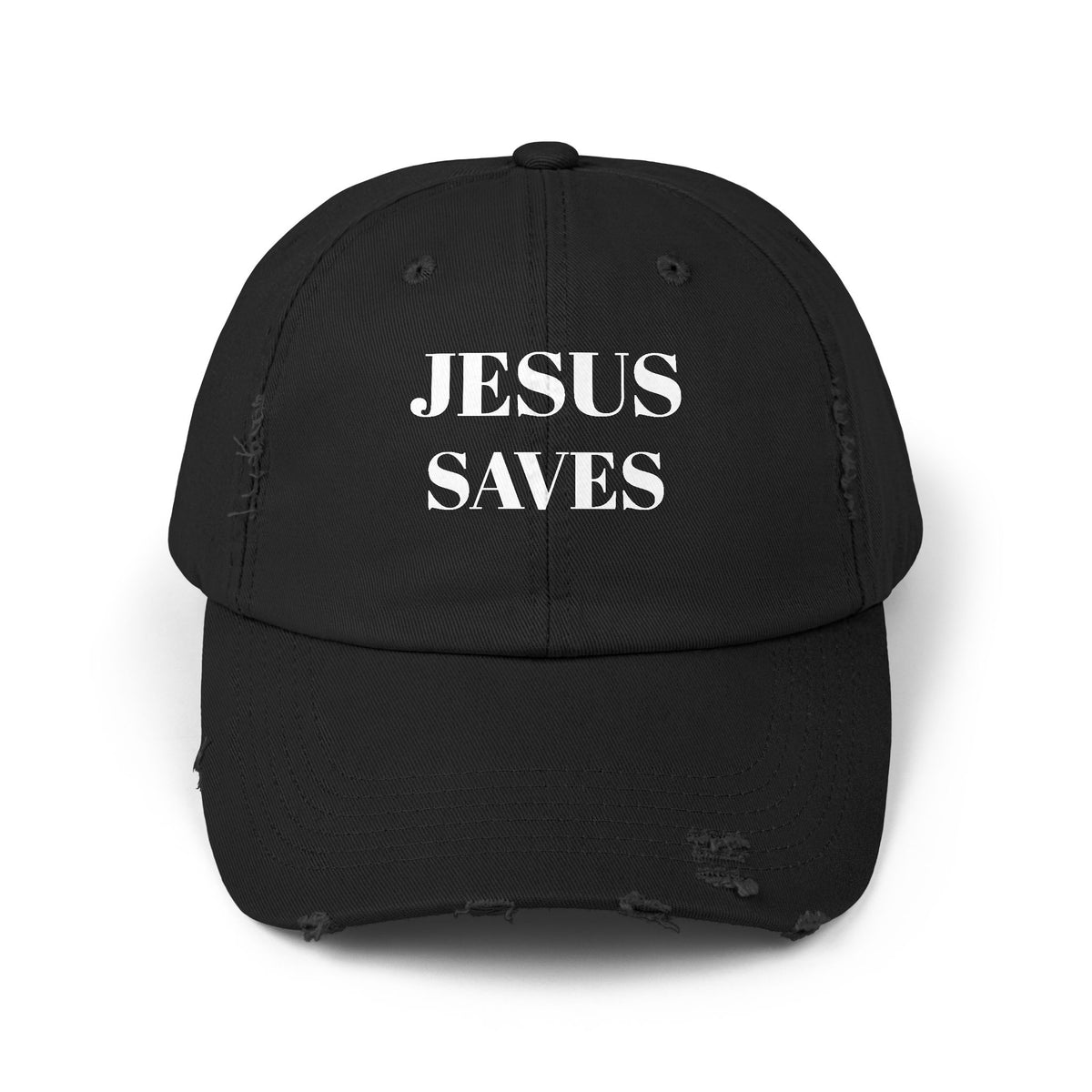 Jesus Saves Unisex Distressed Cap