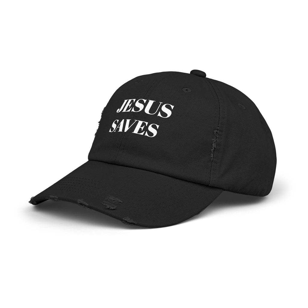 Jesus Saves Unisex Distressed Cap