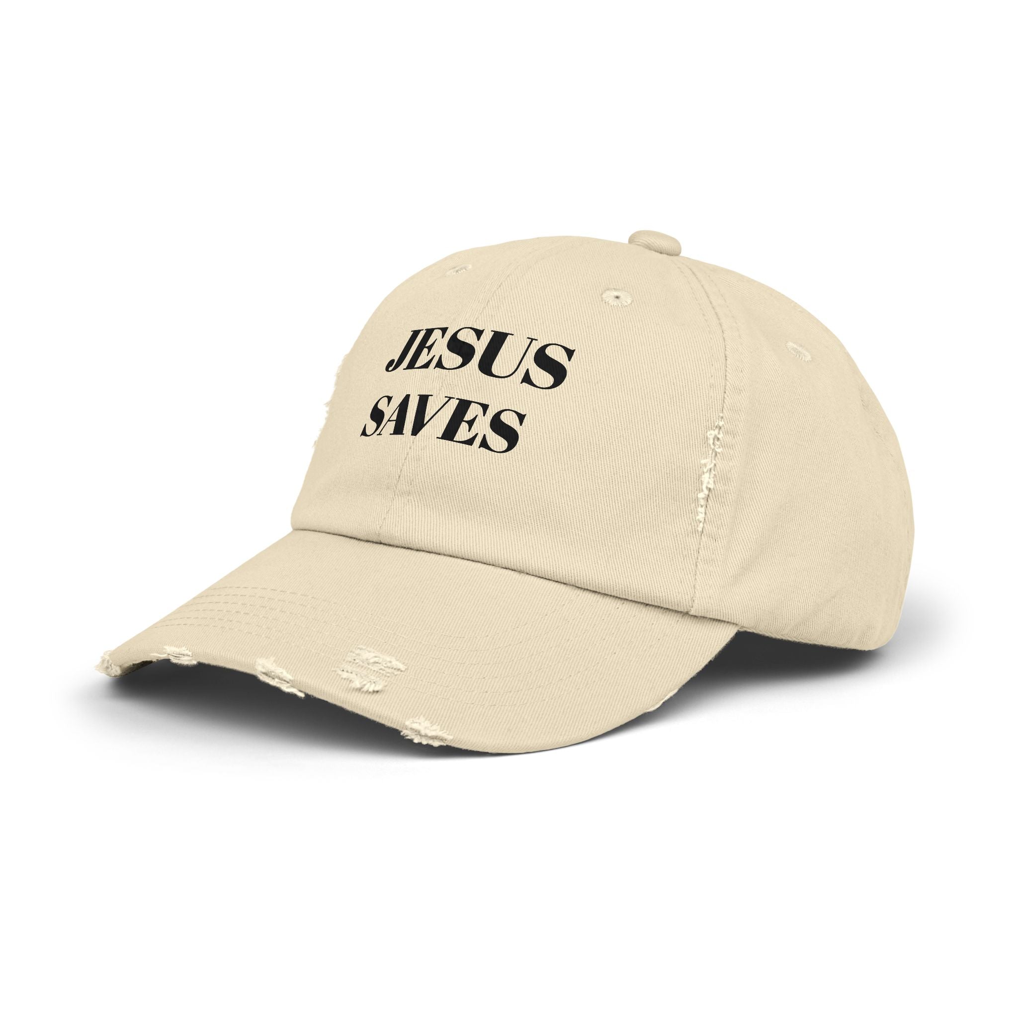 Jesus Saves Unisex Distressed Cap