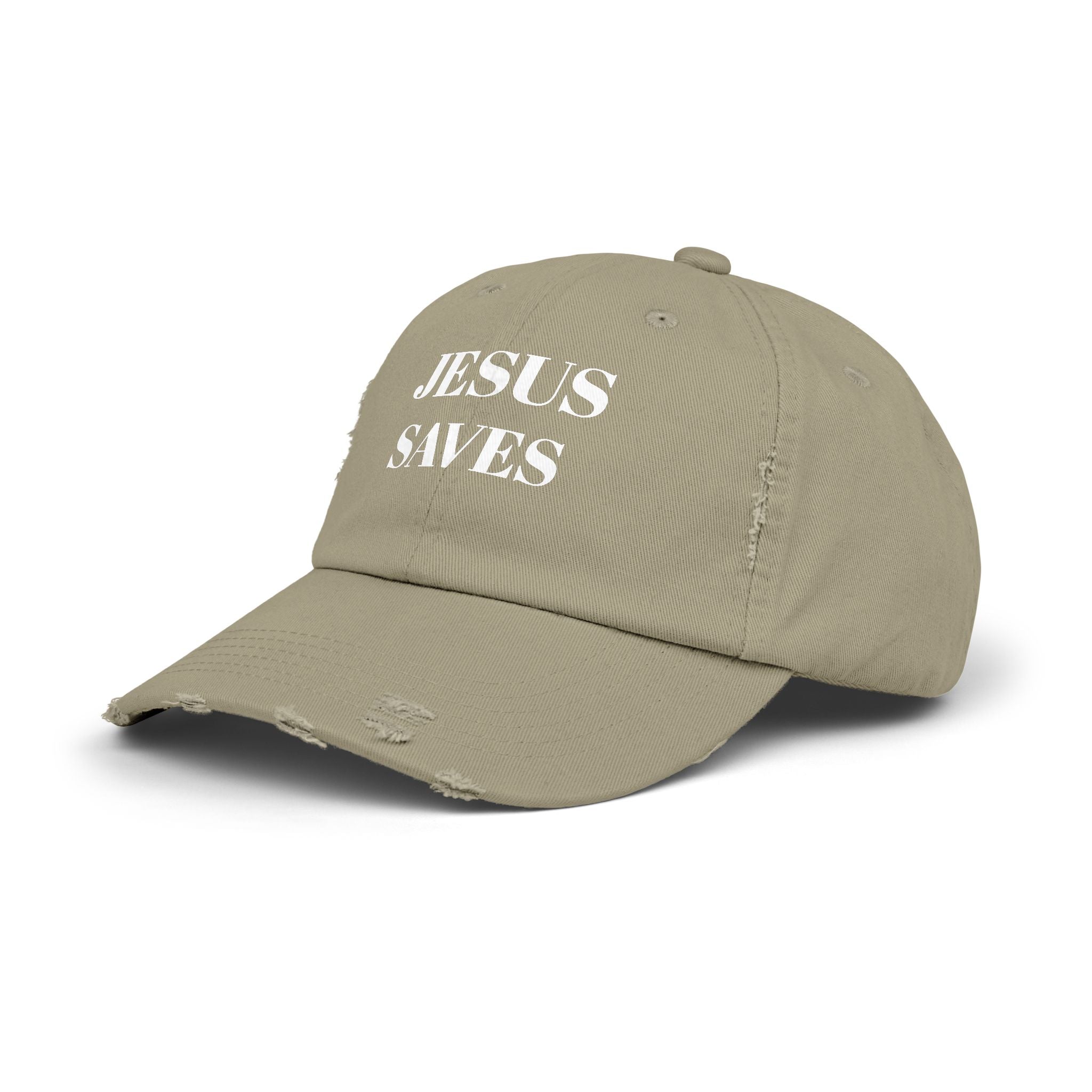 Jesus Saves Unisex Distressed Cap