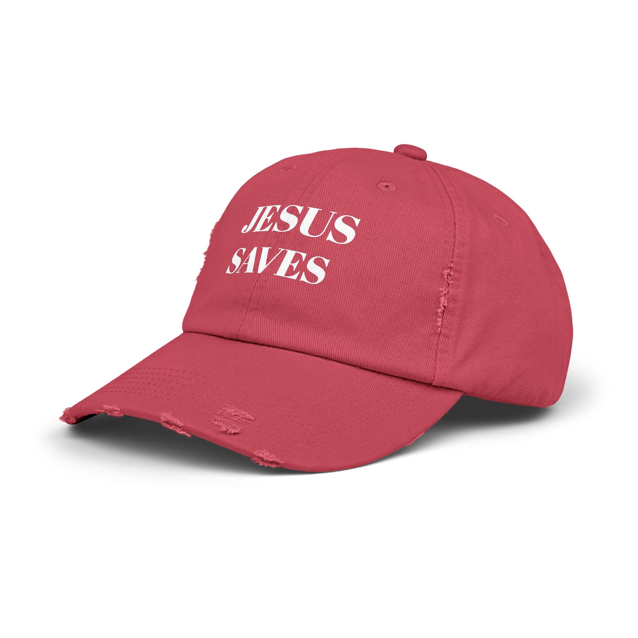 Jesus Saves Unisex Distressed Cap